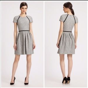 Tibi fit and flare gray dress